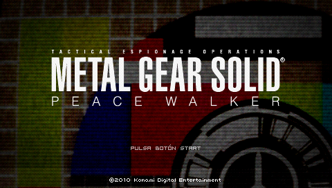Metal Gear Solid: Peace Walker title screen for PSP